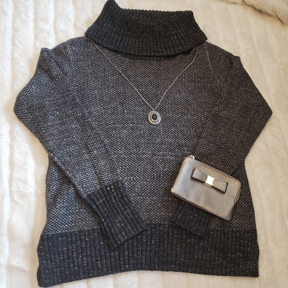 Gray Metallic Sweater
